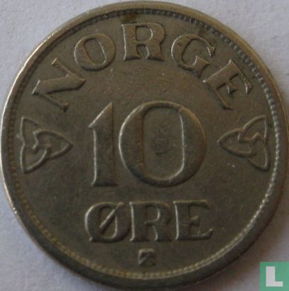 Norwegen 10 Øre 1956 - Bild 2