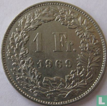 Zwitserland 1 franc 1969 - Afbeelding 1
