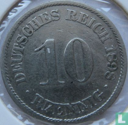 Empire allemand 10 pfennig 1898 (A) - Image 1