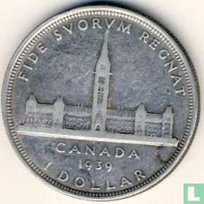 Canada 1 dollar 1939 "Visit of His Majesty King George VI and Her Majesty Queen Elizabeth to Ottawa" - Image 1