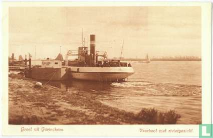 Groet uit Gorinchem Veerboot met riviergezicht