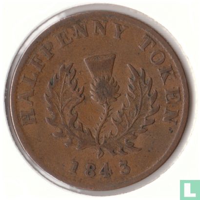 Nouvelle-Écosse ½ penny 1843 - Image 1