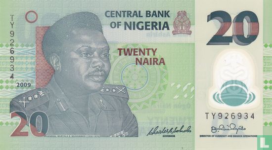 Nigeria 20 Naira 2009 - Afbeelding 1