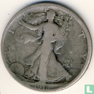 États-Unis ½ dollar 1918 (S) - Image 1