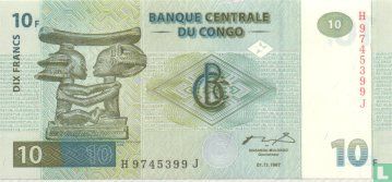 Congo 10 Francs - Image 1