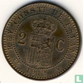 Spanje 2 centimos 1912 - Afbeelding 1