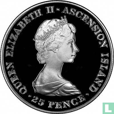 Ascension 25 pence 1981 (PROOF) "Royal Wedding of Prince Charles and Lady Diana" - Image 2