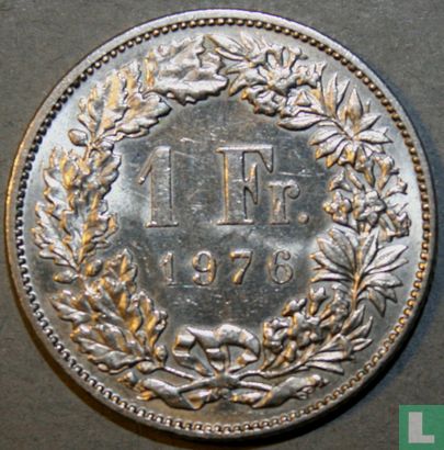 Zwitserland 1 franc 1976 - Afbeelding 1