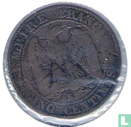 France 5 centimes 1856 (K) - Image 2