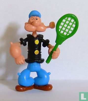 Popeye mit Tennisschläger