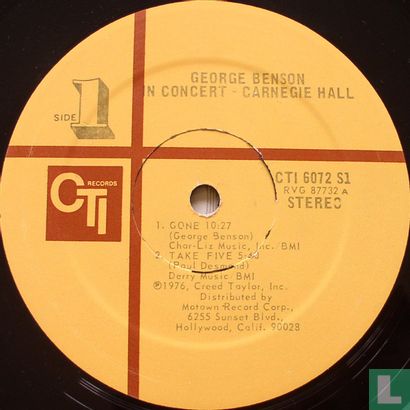 George Benson in Concert - Carnegie Hall - Afbeelding 3