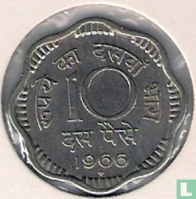 Inde 10 paise 1966 (Hyderabad) - Image 1