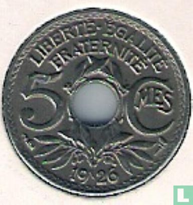 Frankrijk 5 centimes 1926 - Afbeelding 1