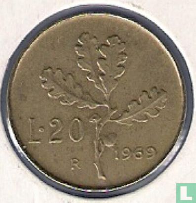 Italien 20 Lire 1969 - Bild 1