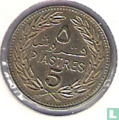 Lebanon 5 piastres 1972 - Image 2