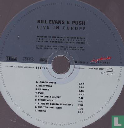 Bill Evans & Push Live in Europe  - Afbeelding 3