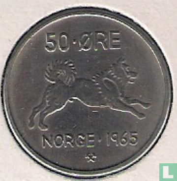 Noorwegen 50 øre 1965 - Afbeelding 1
