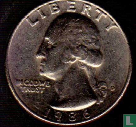 United States ¼ dollar 1986 (D) - Image 1