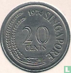 Singapore 20 cents 1974 - Afbeelding 1