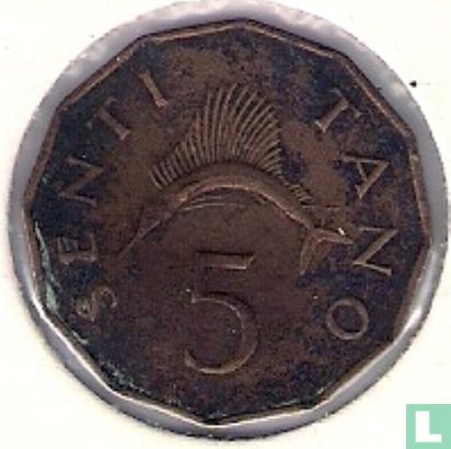 Tanzania 5 senti 1975 - Afbeelding 2