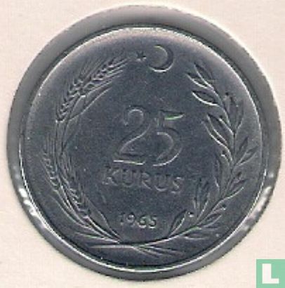 Turkije 25 kurus 1965 - Afbeelding 1