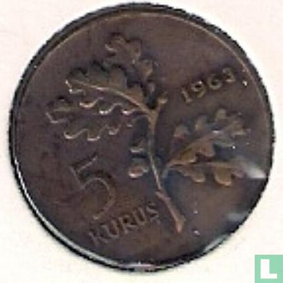 Turkije 5 kurus 1963 - Afbeelding 1