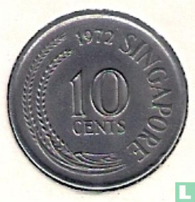 Singapour 10 cents 1972 - Image 1