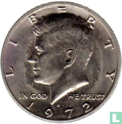 États-Unis ½ dollar 1972 (D) - Image 1