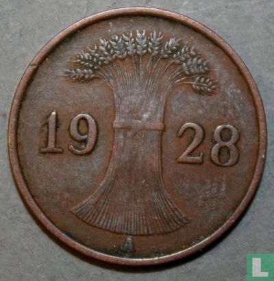 Empire allemand 1 reichspfennig 1928 (A) - Image 1