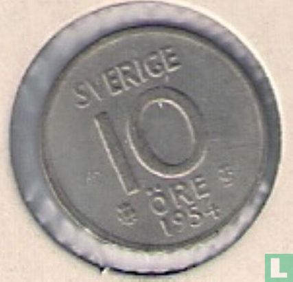 Suède 10 öre 1954 - Image 1
