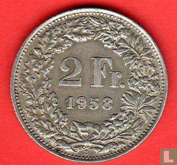 Zwitserland 2 francs 1958 - Afbeelding 1