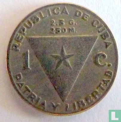 Cuba 1 centavo 1958 - Image 2