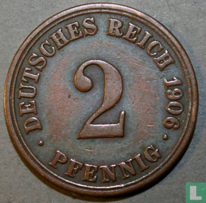 Empire allemand 2 pfennig 1906 (A) - Image 1