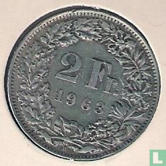 Switzerland 2 francs 1963 - Image 1