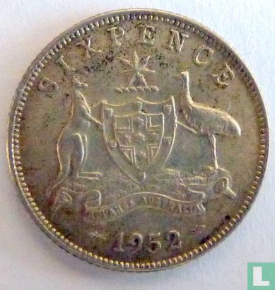 Australië 6 pence 1952 - Afbeelding 1