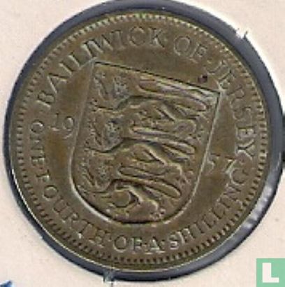 Jersey ¼ shilling 1957 - Afbeelding 1