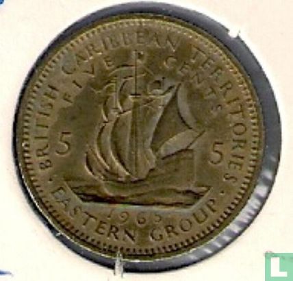 British territoires des Caraïbes 5 cents 1965 - Image 1