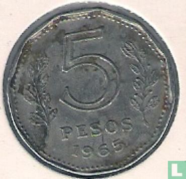 Argentinien 5 Peso 1965 - Bild 1