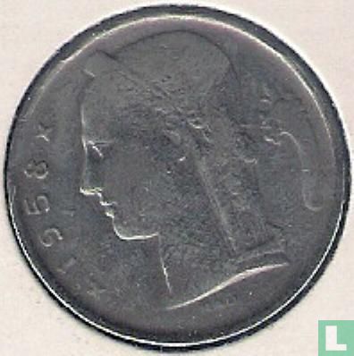 Belgium 5 francs 1958 (NLD) - Image 1