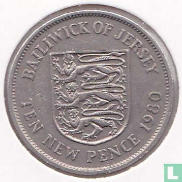Jersey 10 New Pence 1980 - Bild 1