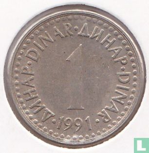 Joegoslavië 1 dinar 1991 - Afbeelding 1