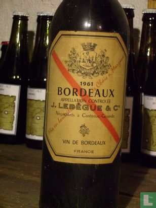 J. Lebègue Bordeaux 1961 rouge - Image 2