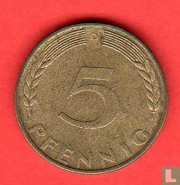 Duitsland 5 pfennig 1971 (D) - Afbeelding 2