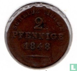 Birkenfeld 2 pfennige 1848 - Afbeelding 1
