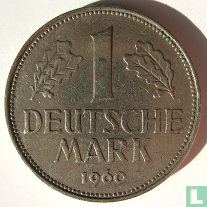 Allemagne 1 mark 1960 (J) - Image 1