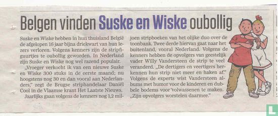 Belgen vinden Suske en Wiske oubollig