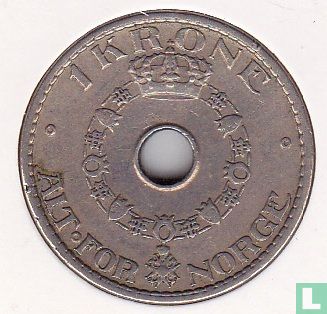 Norvège 1 krone 1938 - Image 2