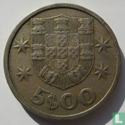 Portugal 5 escudos 1969 - Afbeelding 2