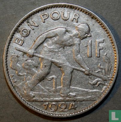 Luxemburg 1 franc 1924 - Afbeelding 1