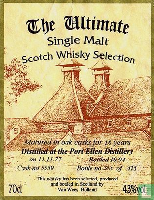 Whisky Label Port Ellen 16 y.o. Ultimate Selection